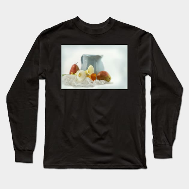 The jug, the pear and the lily' Long Sleeve T-Shirt by Bevlyn